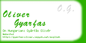 oliver gyarfas business card